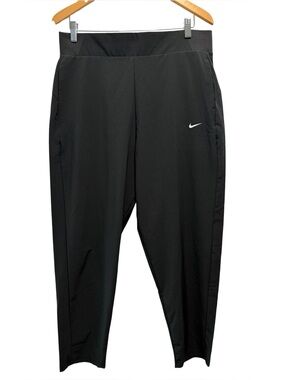 Nike Black Athletic Pants with Swoosh Womens XL